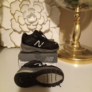 New Balance Kids Black and Gray Shoes